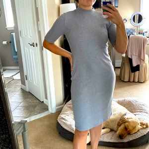 Grey sweater dress